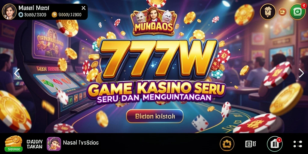 Tampilan grafik memukau dari permainan Kasino 7777W.