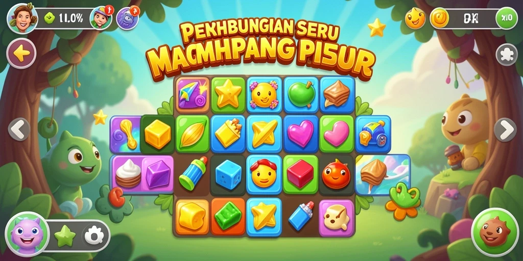 Tampilan gameplay seru dalam 8ZK yang penuh warna dan menantang.