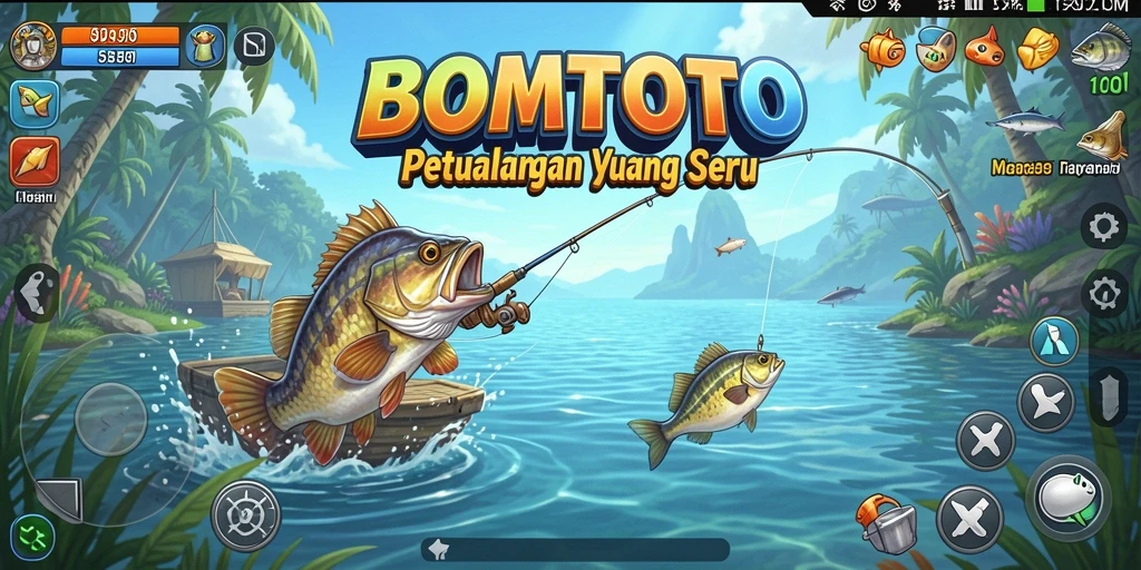 Tangkapan ikan yang megah dalam gameplay BOMTOTO.