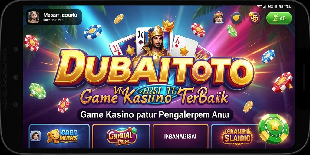Screenshot utama DUBAITOTO menampilkan gameplay Kasino yang mendebarkan.