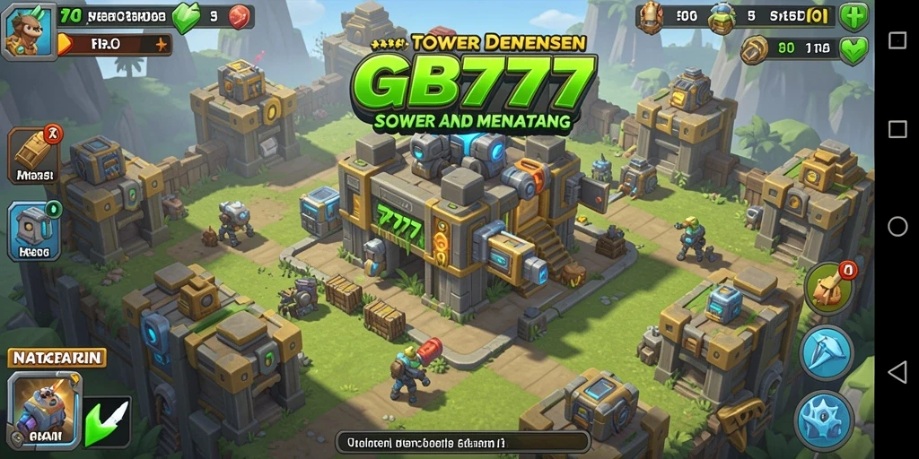 Tangkapan layar gameplay GB777 yang menantang dan seru dalam Tower Defense.