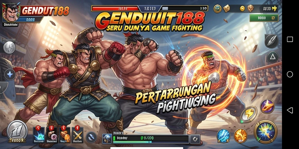 Screenshot gameplay pertarungan seru di GENDUT188.