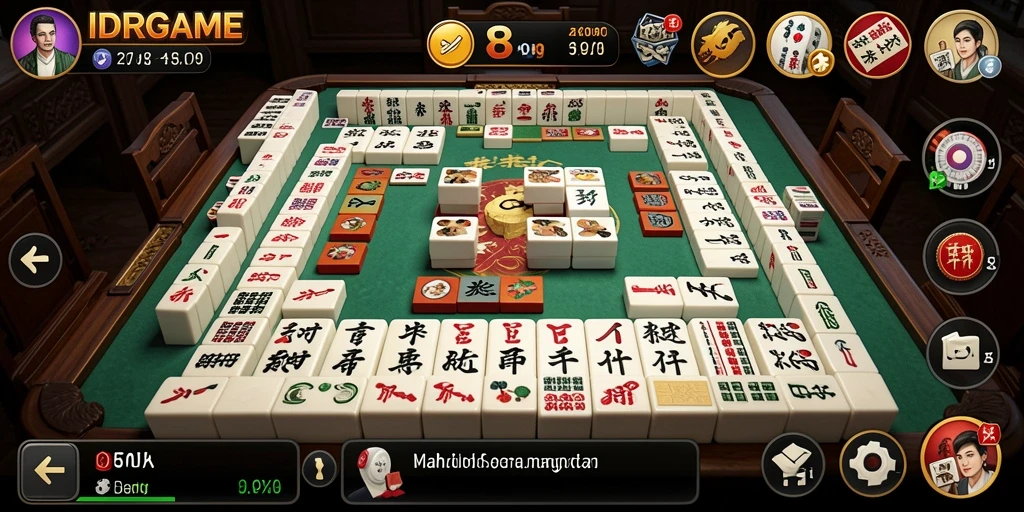 Tangkapan layar permainan IDRGAME menunjukkan antarmuka permainan Mahjong yang menarik.
