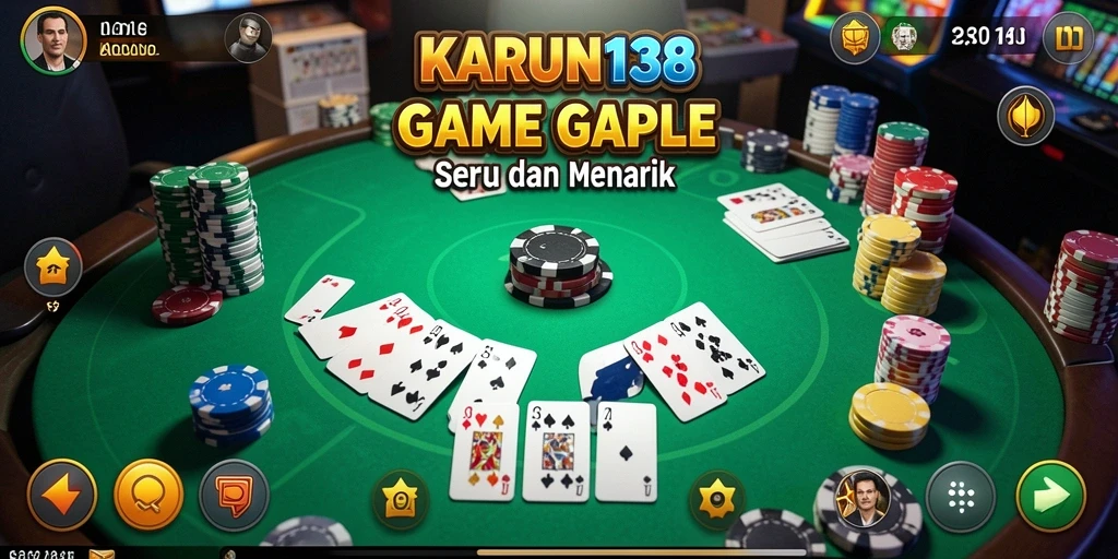 Tampilan gameplay Gaple yang menarik dan interaktif di KARUN138.