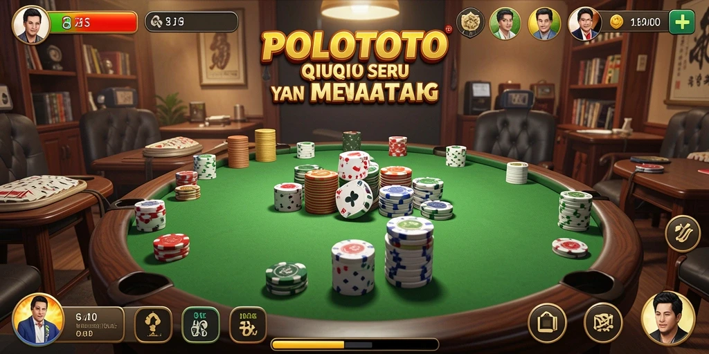Tampilan gameplay seru dalam game QiuQiu POLOTOTO.