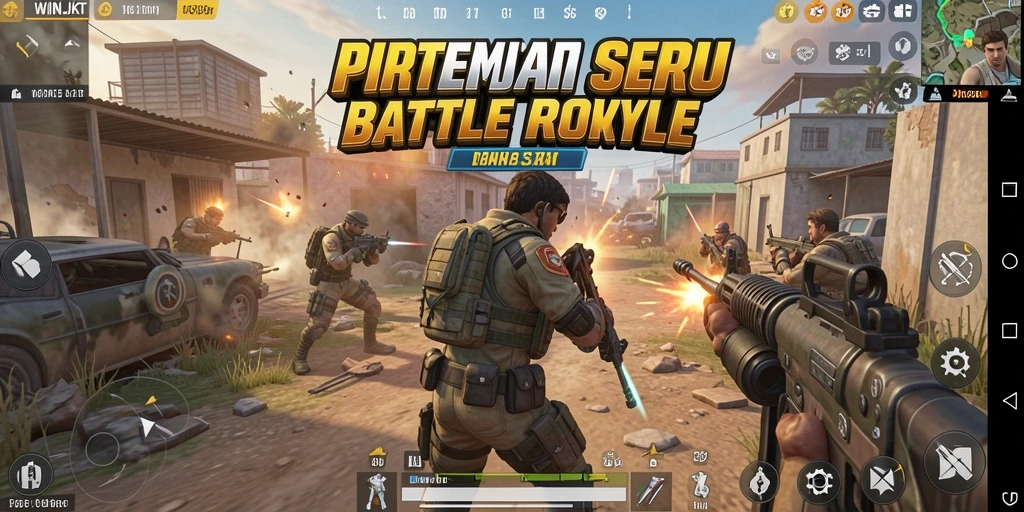 Screenshot WINJKT menampilkan aksi mendebarkan dalam pertempuran Battle Royale.